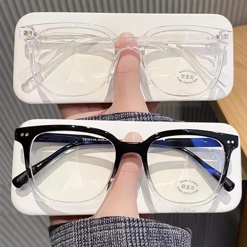 إطار نظارات كمبيوتر شفاف مربع عتيق جديد للنساء والرجال مضاد للضوء الأزرق نظارات حجب النظارات البصرية