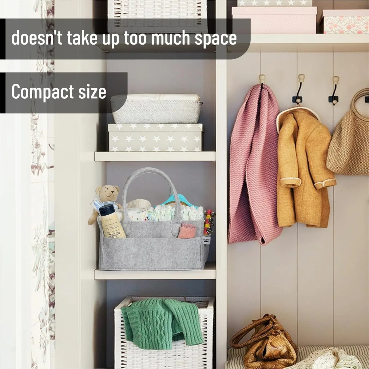 منظم علبة حفاضات الأطفال المحمول، تخزين مقعد السيارة لطاولة تغيير الحضانة