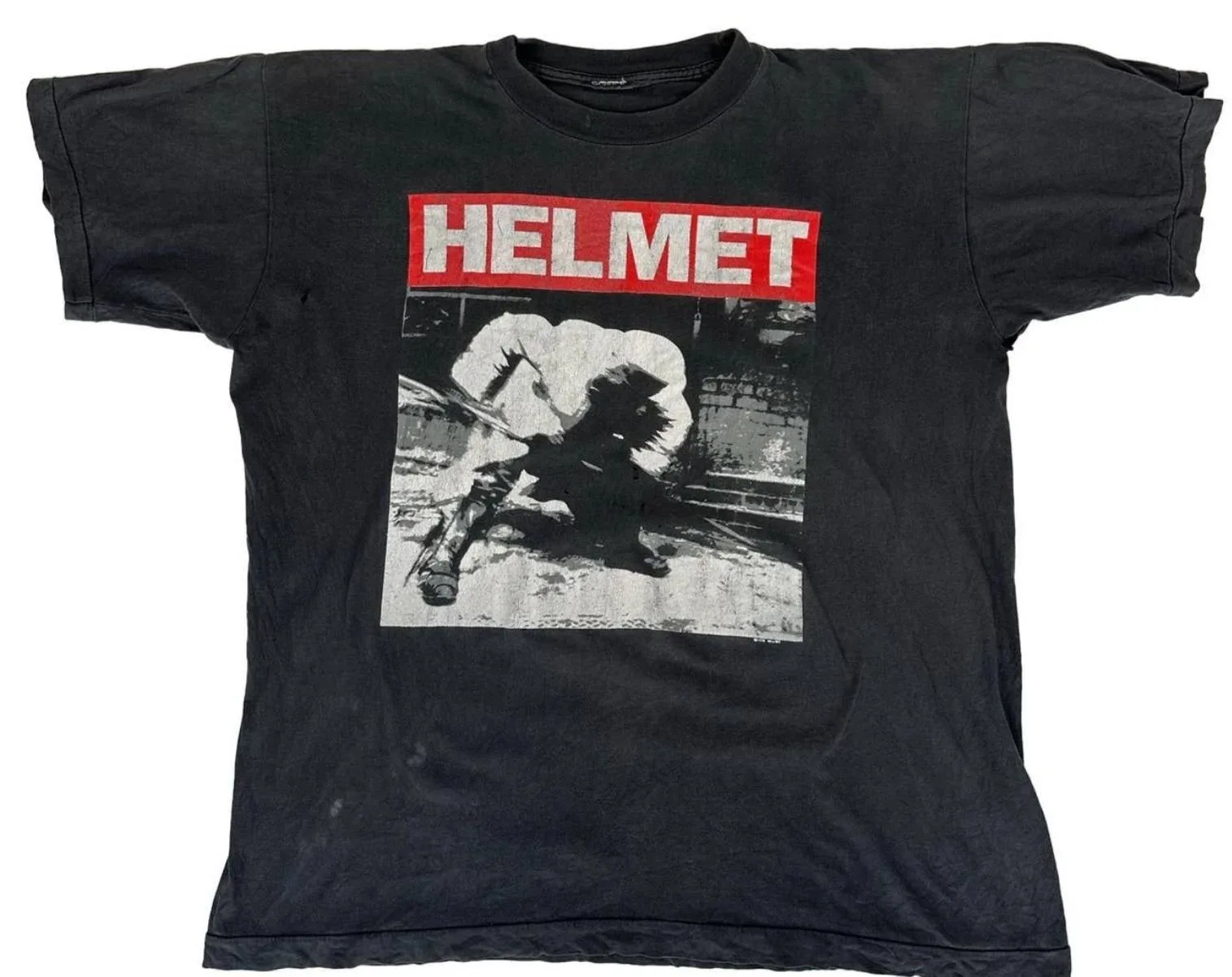 

Helmet Band Rock Music Black T-Shirt Unisex Reprint American Band Singer T-shirt Men Street Hip-hop Rock Short-sleeved Women