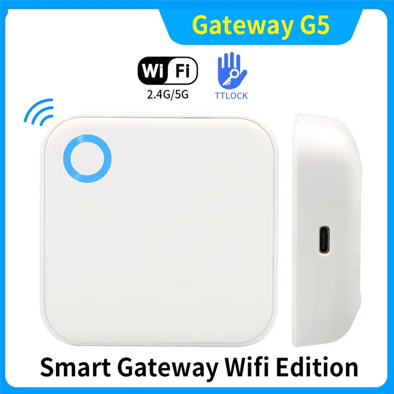 N93R 2.4G + 5G TTLOCK WIFI Gateway G5 Bluetooth Mesh Door Lock Gateway G5 Per Tthotel TTLOCK APP Hotel Lock Hub