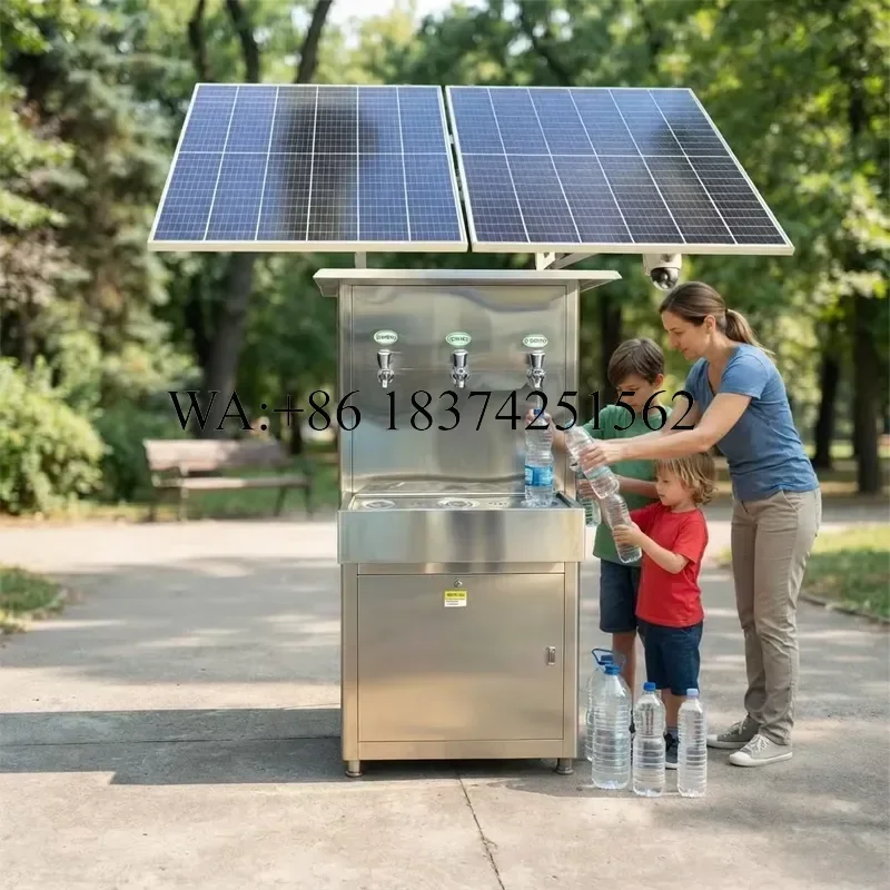 Wmwmnu Off Grid Drinking Water Station Solar Powered POU Water Purifier for Remote Communities