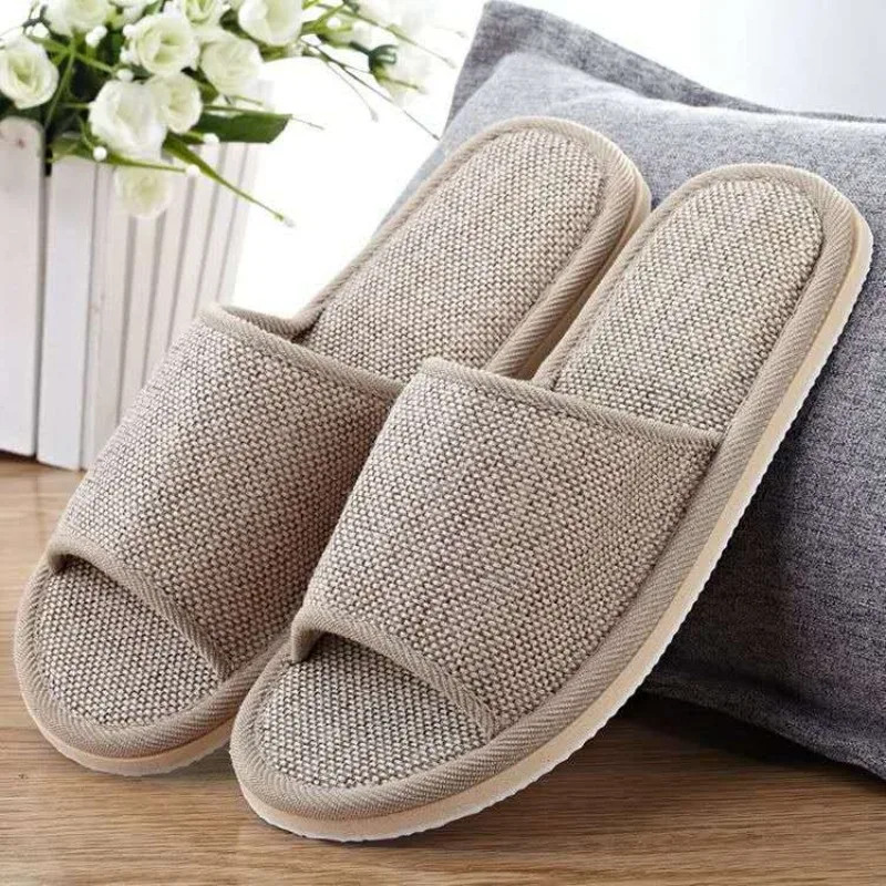 2026 Summer Women Men Couple Slippers Home Indoor Comfortable Non-Slip Flats Women's Sandals Casual Breathable Shoes for Man view 5