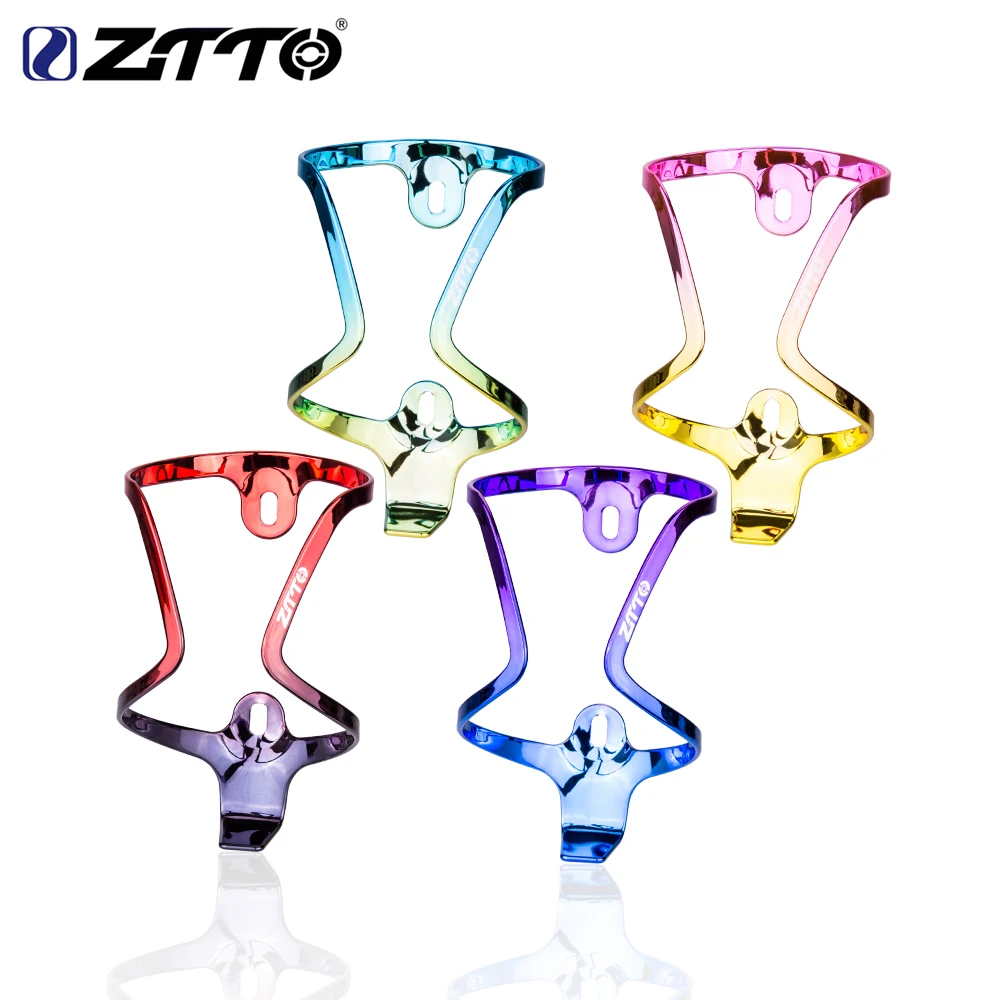 

ZTTO Road MTB Bike Bottle Cage Electroplating Colorful Bicycle Water Bottle Holder Riding Equipment Aluminium Metal Lightweight