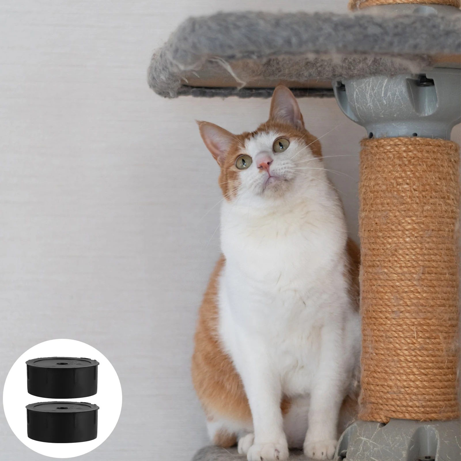 

2pcs Climbing Frame Accessories Durable Tube Plugs Hole Plug Easy Installation Replaceable Multi-Functional Black Plastic Cat