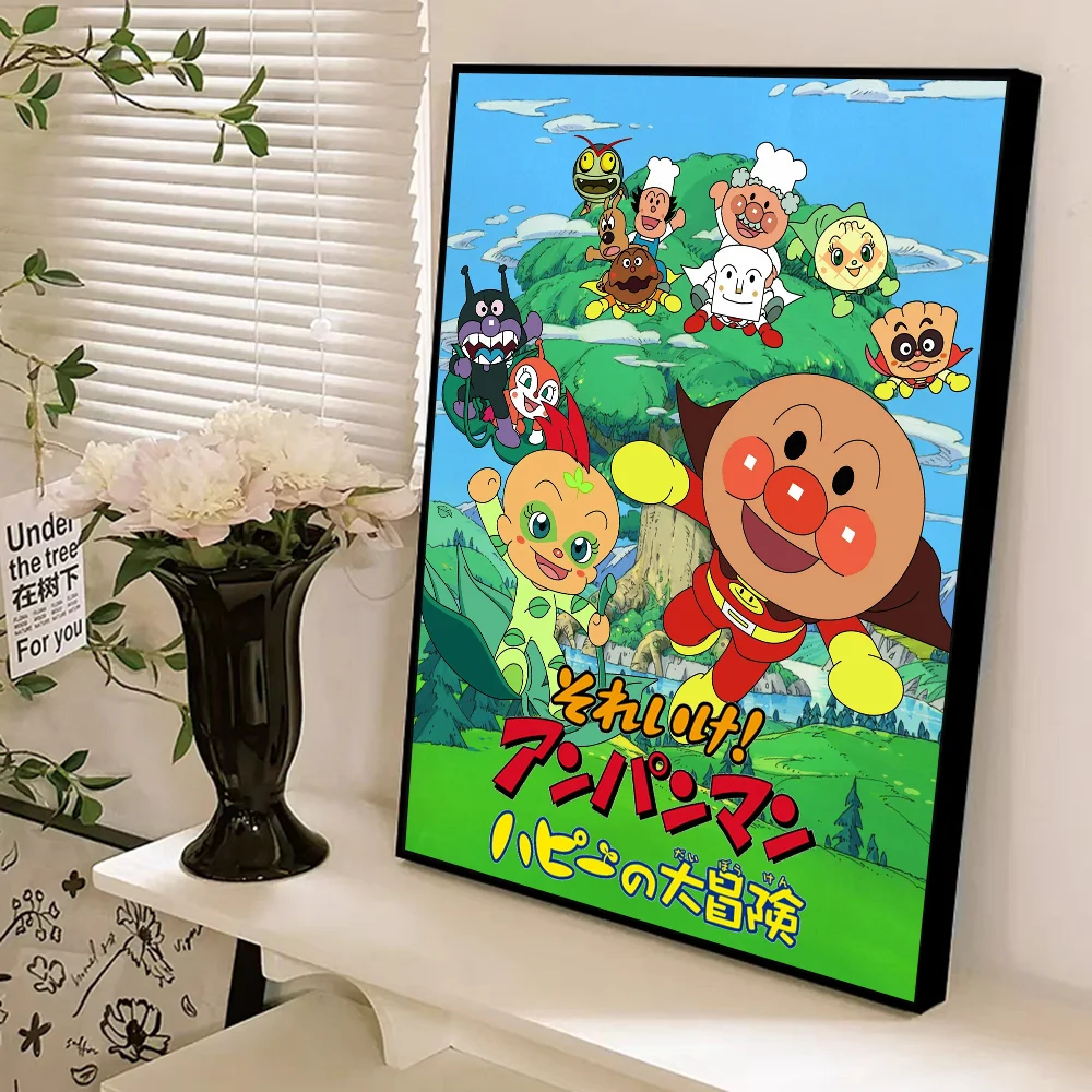 Anpanman Movie Sticky Posters Retro Kraft Paper Sticker DIY Room Bar Cafe Aesthetic Art Wall Painting