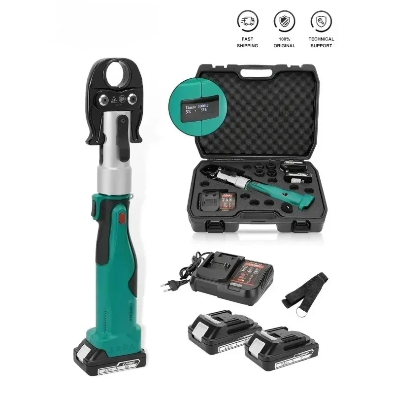 【2026】CH-1332 High Power Hydraulic Mini Battery Powered Pipe Crimping Tool Li-ion Rechargeable Tool Stainless Steel Pipe