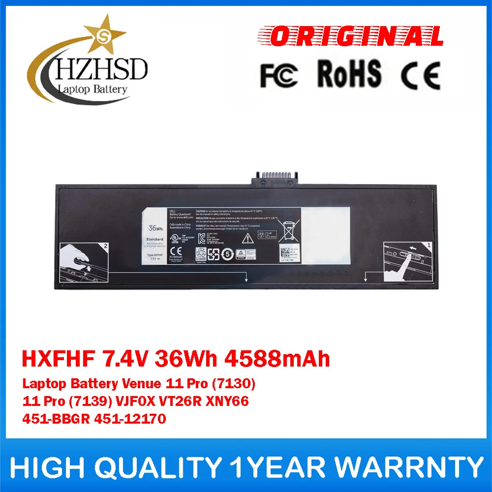 

HXFHF 7.4V 36Wh 4588mAh Genuine Original Laptop Battery For Dell Venue 11 Pro (7130) 11 Pro (7139) VJF0X VT26R XNY66 451-BBGR