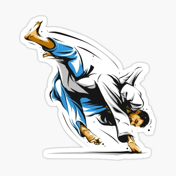 Jiu Jitsu Fighting Skills PVC Material Stickers for Wall Room Bicycle Laptop Motorcycle Car Door Window Decal Accessories