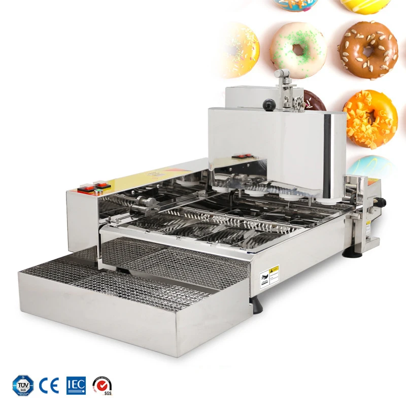 

Commercial donut machine Fully automatic donut machine Frying machine Four-row mini donut machine Gas/electric