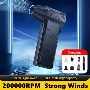 Powerful Air Blower 200000RPM Brushless Violent Fan Vacuum Dust Cleaner Strong Winds 53m/s Turbo Jet Blower Type-C Recharging