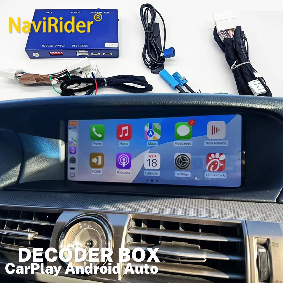 Linux System Decoder Interface Box Wireless CarPlay Android Auto Multimedia Mirror Link For Lexus LS LS460 600 2013-2016
