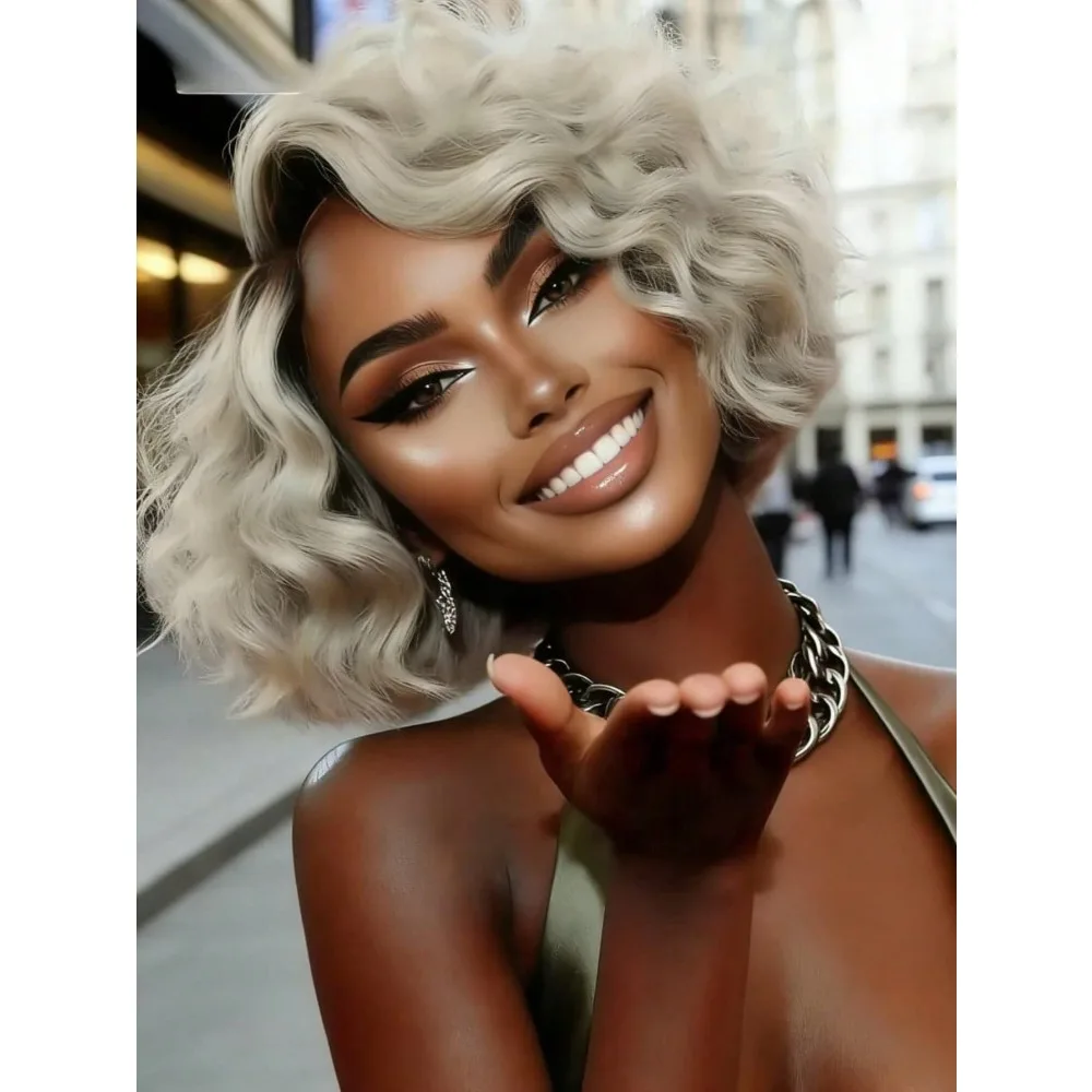 

Короткий парик-боб с эффектом Body Wave, цвет 4/27, омбре с мелированием, 13x4, с кружевной передней частью, коричнево-медово-блонд, из натуральных волос, предварительно прорезанный, плотность 180%