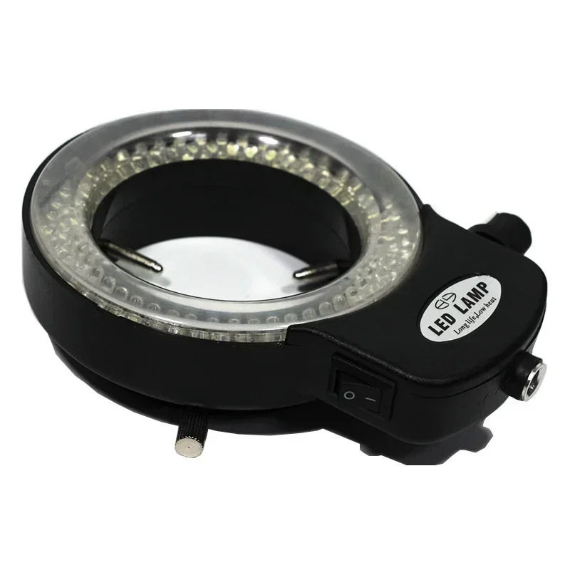 Adjustable 144 LED Microscope Light Black Color Illuminator Lamp For Stereo Microscope EU Plug 100-240V Brand Ring Illumination