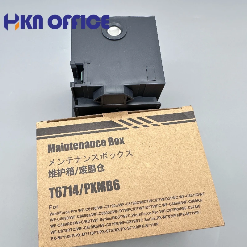 

5X T6714 Коробка для обслуживания Epson WF-C8690 WF-C8690DWF WF-C869R WF-C8610 WF-C8190 WF-C8190DW C13T671400 T671400 Резервуар для отработанных чернил