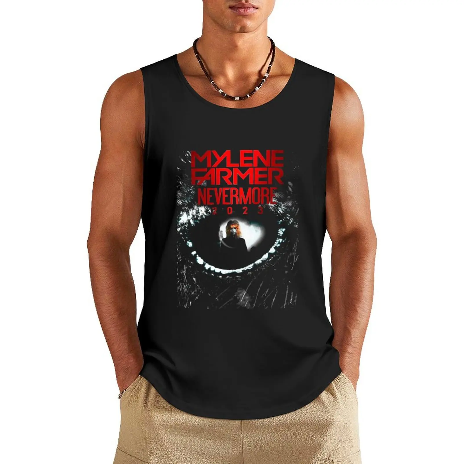 mylene farmer nevermore, Mylene Farmer, Mylene Farmer 2023, mylène farmer 2022 Tank Top Men's sleeveless gym shirts