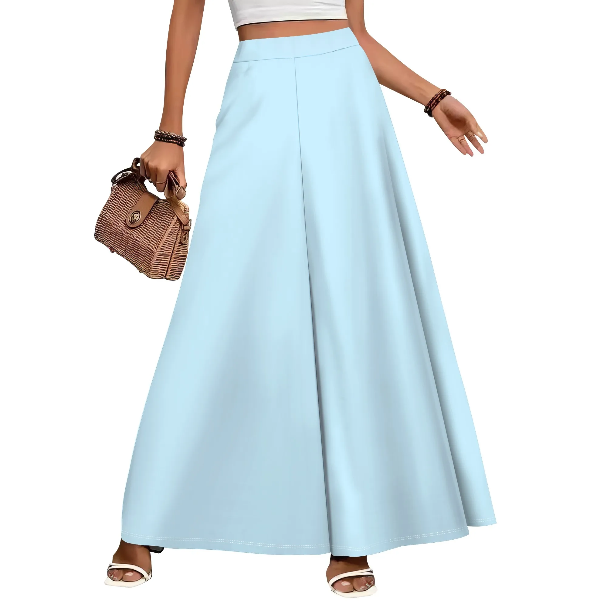 

Women's Floral Print Extra Wide Leg High Waist Loose Palazzo Pants Trousers