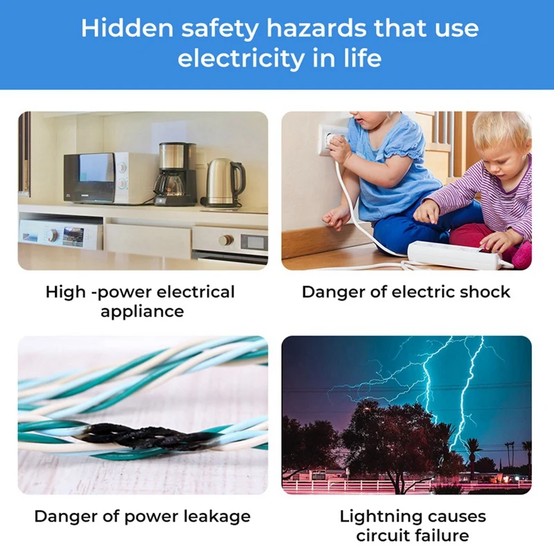 Graffiti Wifi Metering With Leakage Protection Electric Gate Household 2P Circuit Breaker 63A Timer Master Switch,Type B Durable