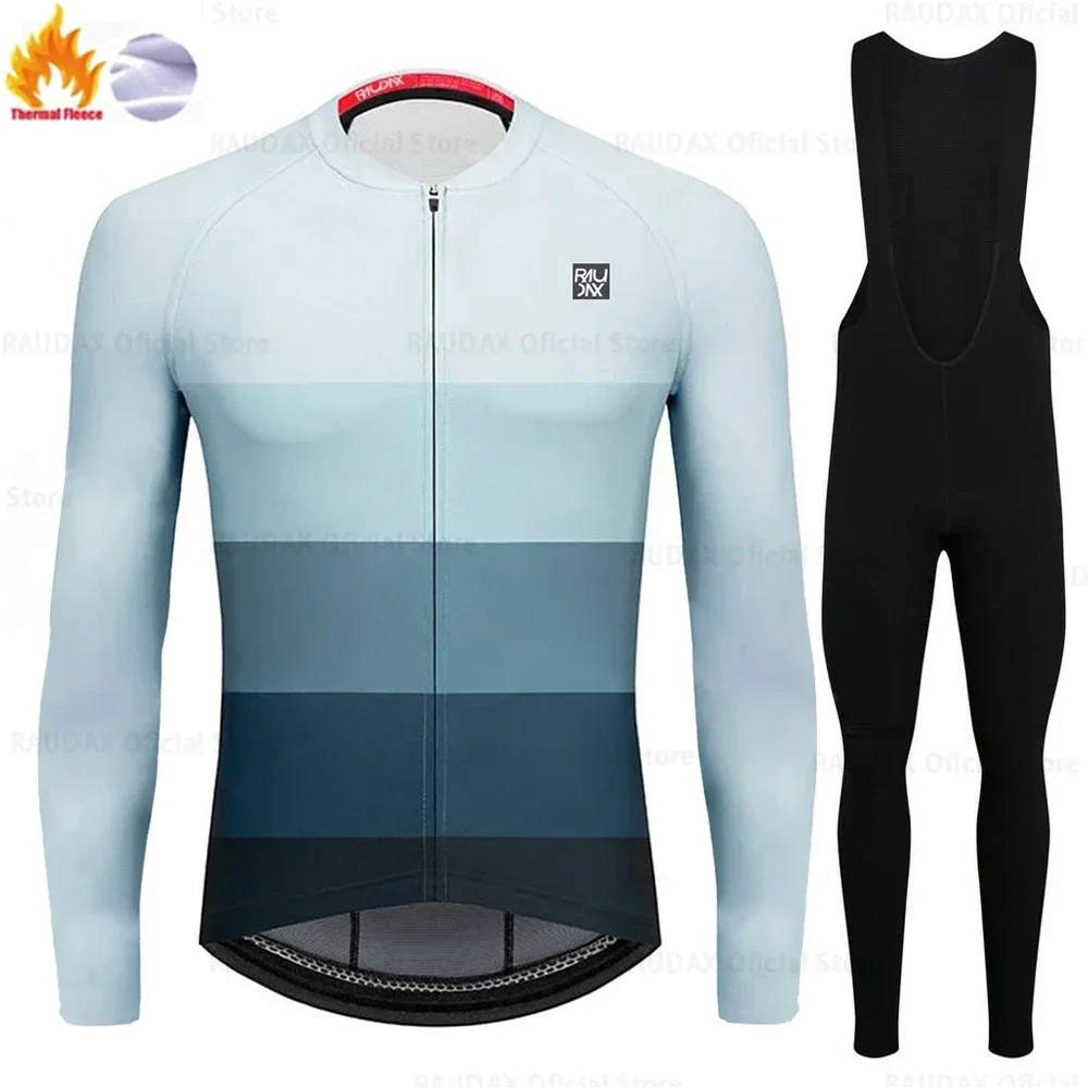 2024 Winter Jacket Men Cycling Clothing 2025 Raudax Winter Bike Jersey MTB Bicycles Pants Set Ropa Ciclismo Triathlon Suits Kit