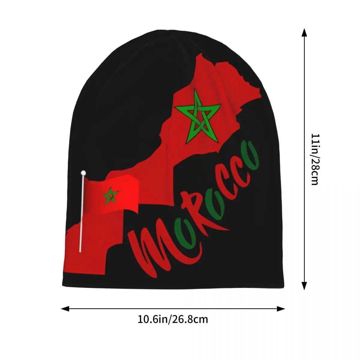 Kapelusiki dziecięce maroko flaga męskie damskie cienkie czaszki czapka beanie Art Sahara to marocka mapa jesienno-wiosenne czapki z wzorem ciepła