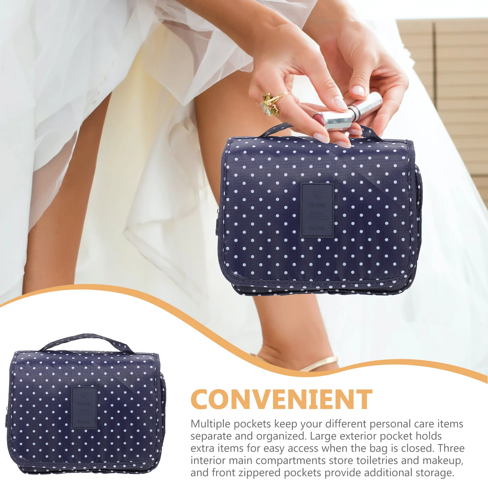 

Storage Box Washing Bag Hook Travel Toiletry Portable Polyester Functional Multifunctional
