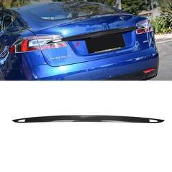 Real Carbon Fiber Rear Boot Door Trunk Lid Cover Trim Tailgate Garnish For Tesla Model S 2017-2019 Car Accessories