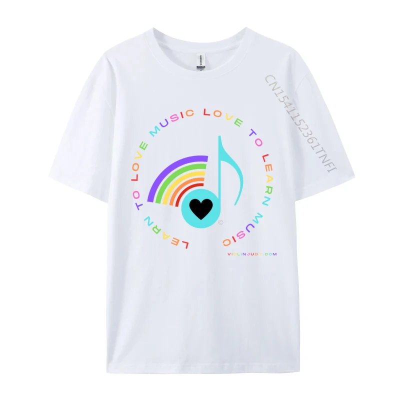 Learn To Love Music Love To Learn Music Design Printed On Tops & Tees for Men Cotton Top T-shirts Casual Tops Shirts Funny