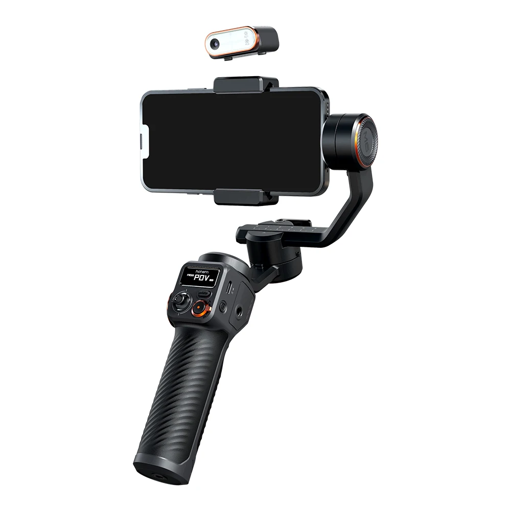 Hohem isconstante m6 kit handheld cardan estabilizador selfie tripé para smartphone com ia magnético luz de preenchimento luzes vídeo cor cheia