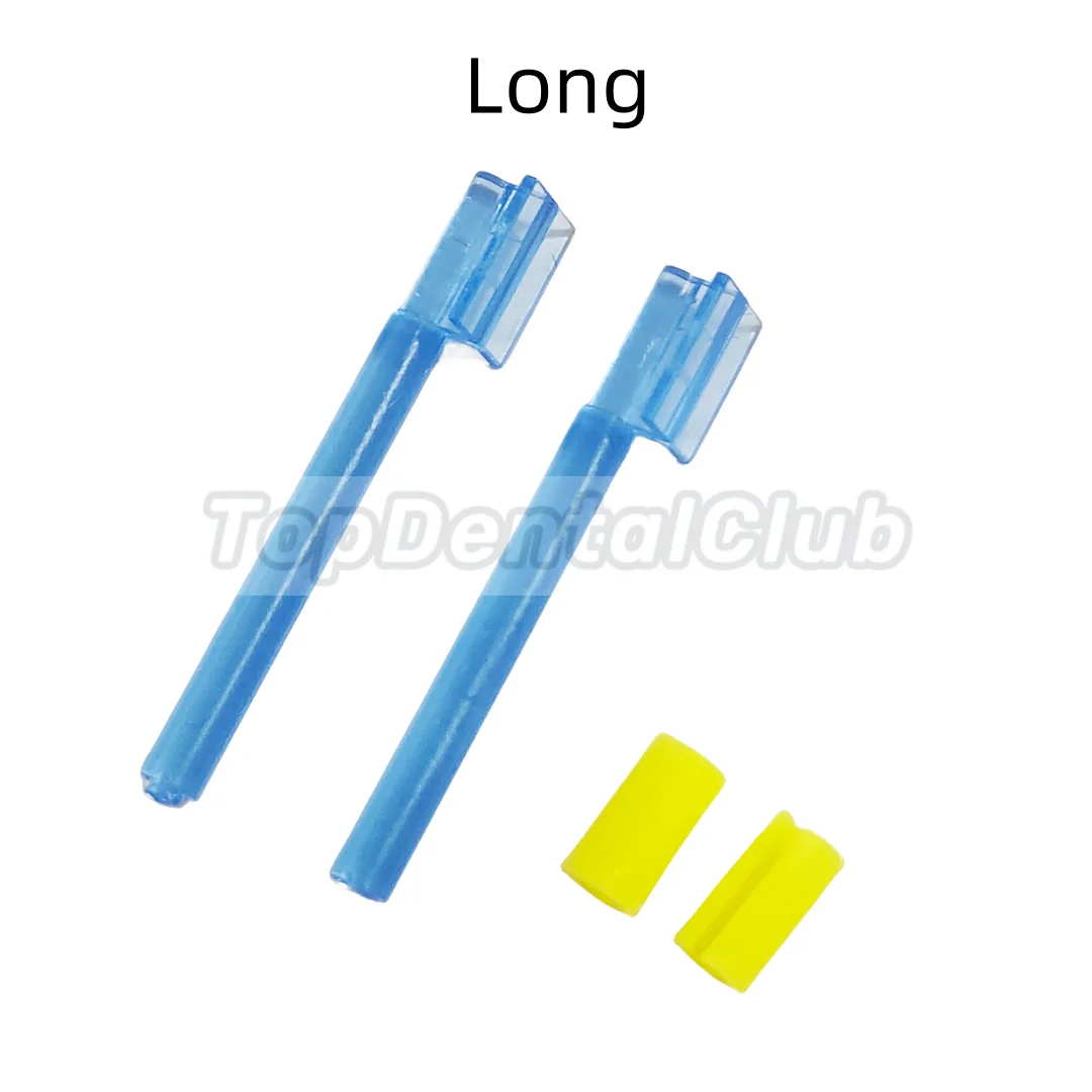 

2Kits Dental Blue Bar Yellow Clips Bolt Cap Overdenture Female Attachment Rider Long