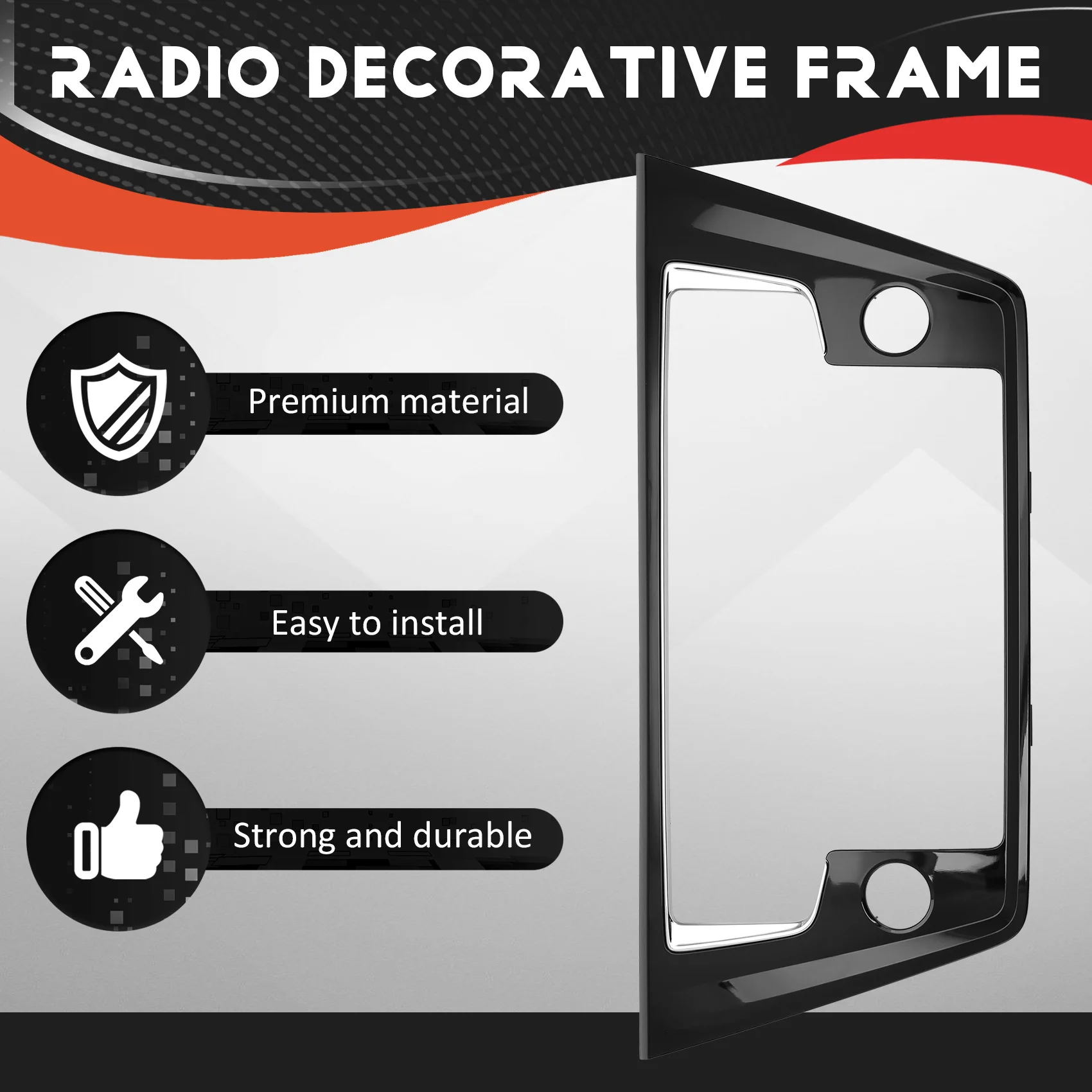 

Plain For VW Touran 5T Painted Piano Black Mechanical Screen MIB Decorative Frame 5TD 858 069 F 5TD858069F