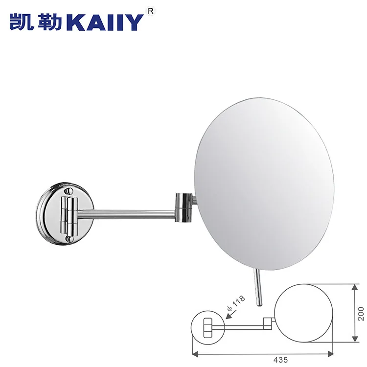 Hxl bathroom single-sided all-copper beauty magnifying mirror - 3x magnification, foldable & extendable