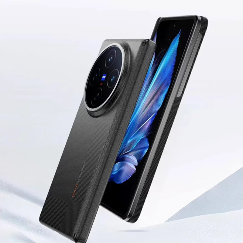 حافظة DEFENSE الأصلية لهاتف ViVo X Fold 5 Kevlar غطاء خلفي للشحن اللاسلكي