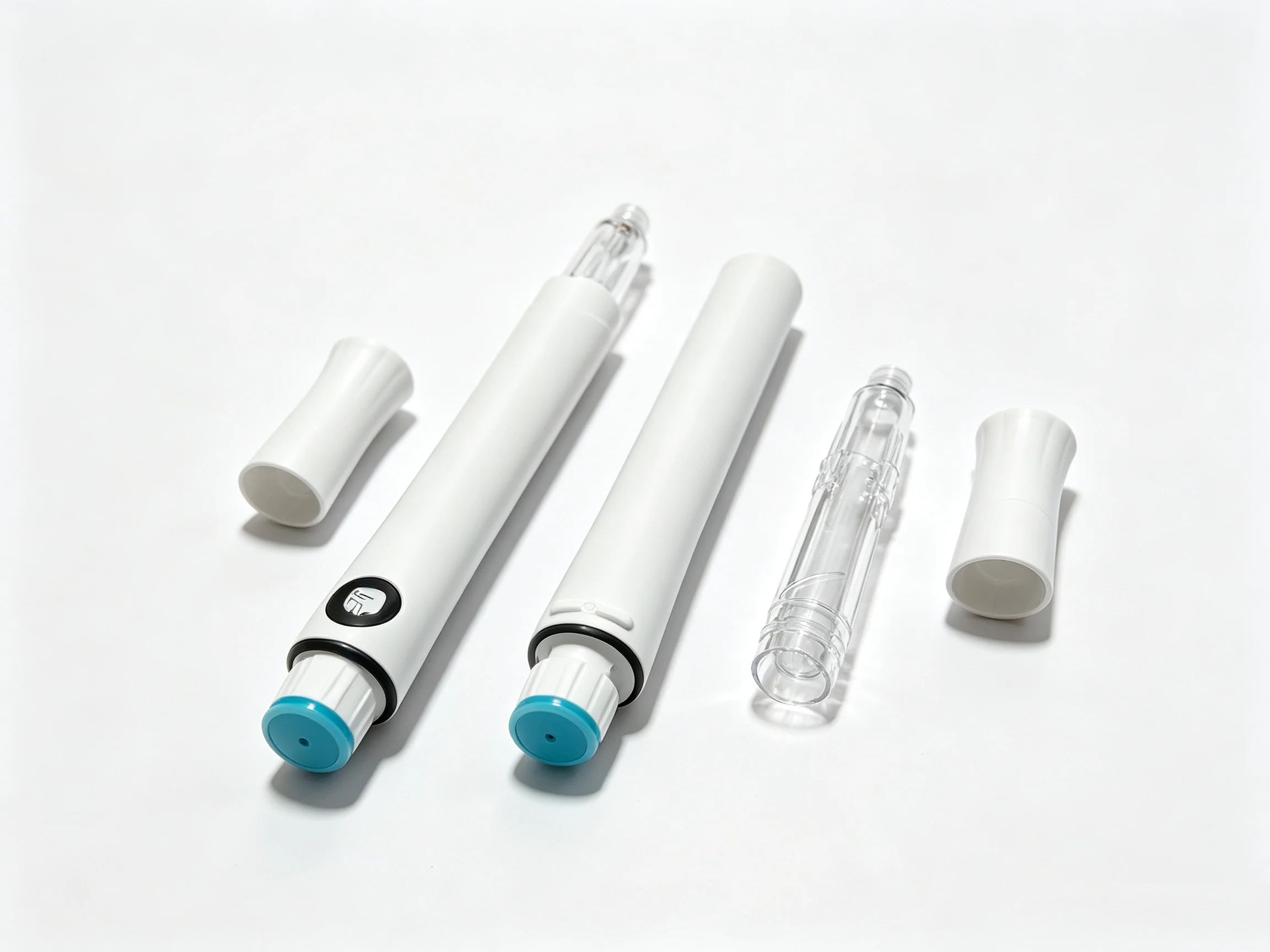 Multi-functional 2-in-1 Disposable Plastic Dual-chamber Pen Compatible with 4ml Glass Ink Cartridges