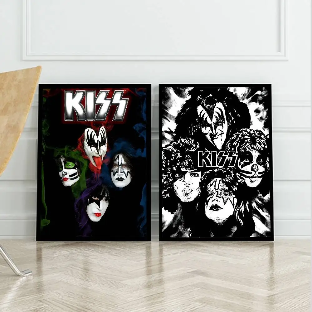 Vintage Heavy Metal Kiss Band Poster High Quality Print Waterproof Wall Art Sticker For Bar Living Room Decor Gift view 5