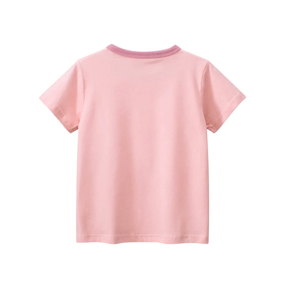 1-9T Summer Girls T Shirt Toddler Kid Tshirt Baby Clothes Short Sleeve Basic Top Infant Cute Sweet Cotton Outfit