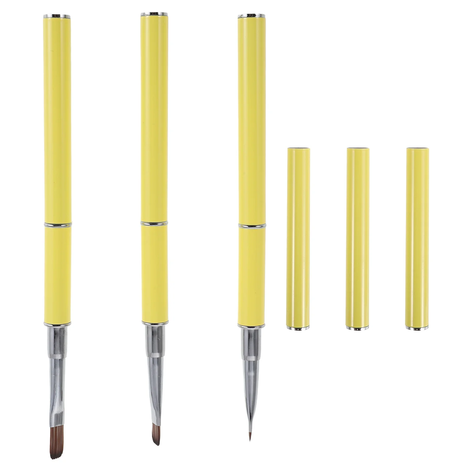 

3Pcs Dual-Ended Nail Art Brush Set Fine Detail Liner Dotting Pens for Salon and Home Manicure Nail Tools Dual-Ended Brush