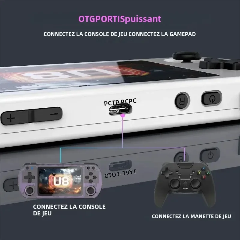 وحدة تحكم ألعاب فيديو محمولة باليد 128G U8 ريترو نظام لينكس 4.0 بوصة IPS شاشة R35s Pro مشغل فيديو جيب محمول وألعاب 64 جيجابايت #4