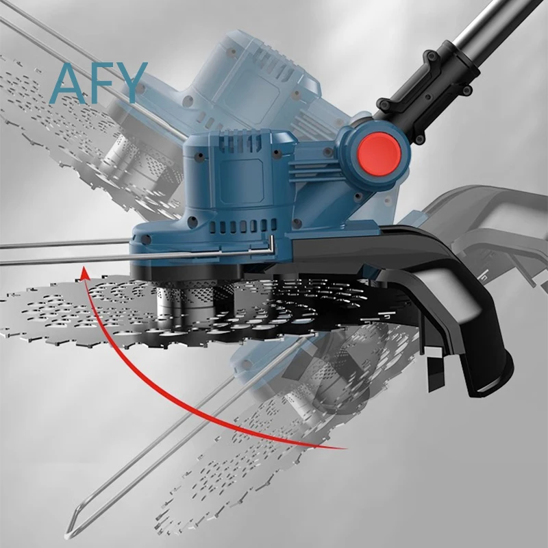 Cordless Lawn Mower for Electric Garden Tools Brushless Motor Grass Trimmer Adjustable Telescopic Handle Angle Pruning Tool