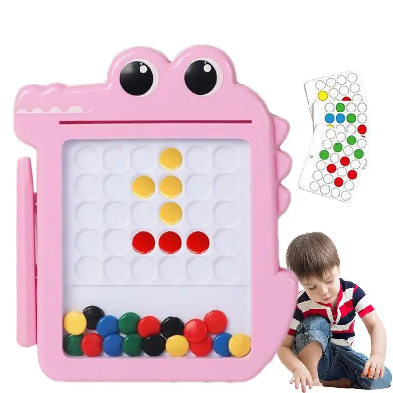 Magnetic Drawing Board Cute Crocodile Magnetic Dot Board Children's Magnetic Pen Drawing Board Puzzle Learning Education Toys