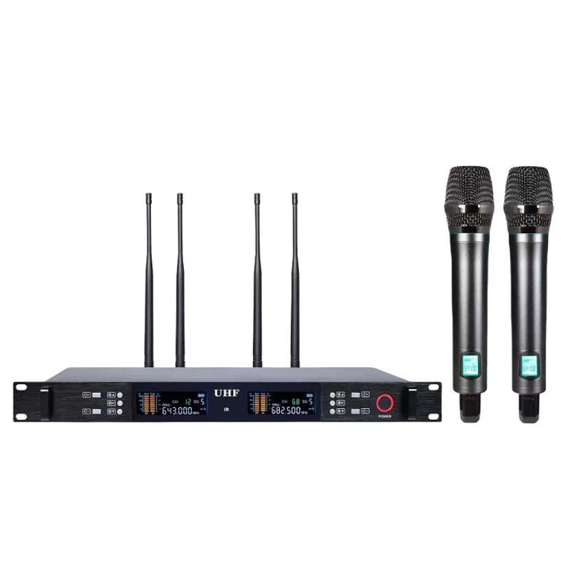 UG-668 Professional Karaoke UHF Wireless Microphone High Frequency Mic Cordless Condenser  Noise Cancelling Studio