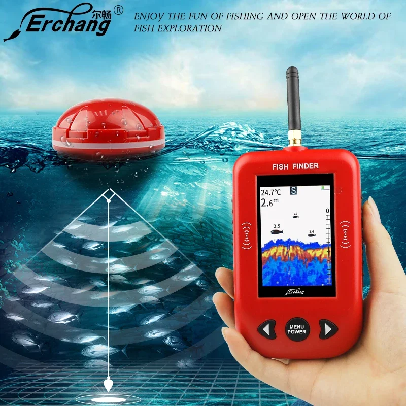 Wireless fish finder Sonar color intelligent underwater HD detector Outdoor fishing gear fish finder