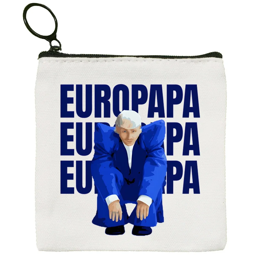 Joost Klein-cartera de lona en blanco, bolsa de tela blanca pura, personalizada, pintada a mano, monedero pequeño