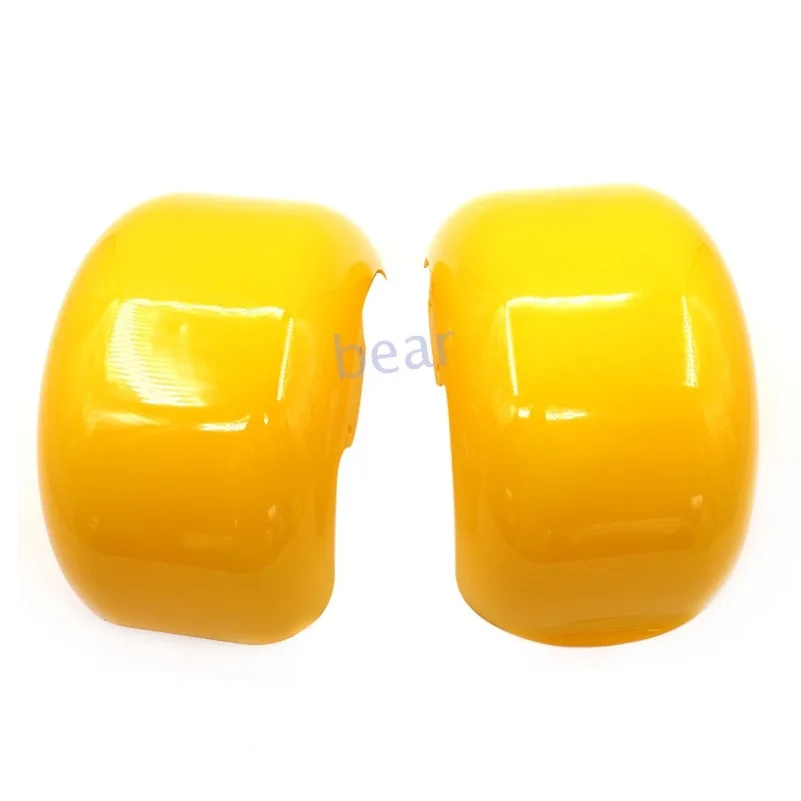 

Yellow Front and Rear Fender Mudguards Electric Scooter Accessories with Tail Lights Plastic Shell for Citycoco Harley