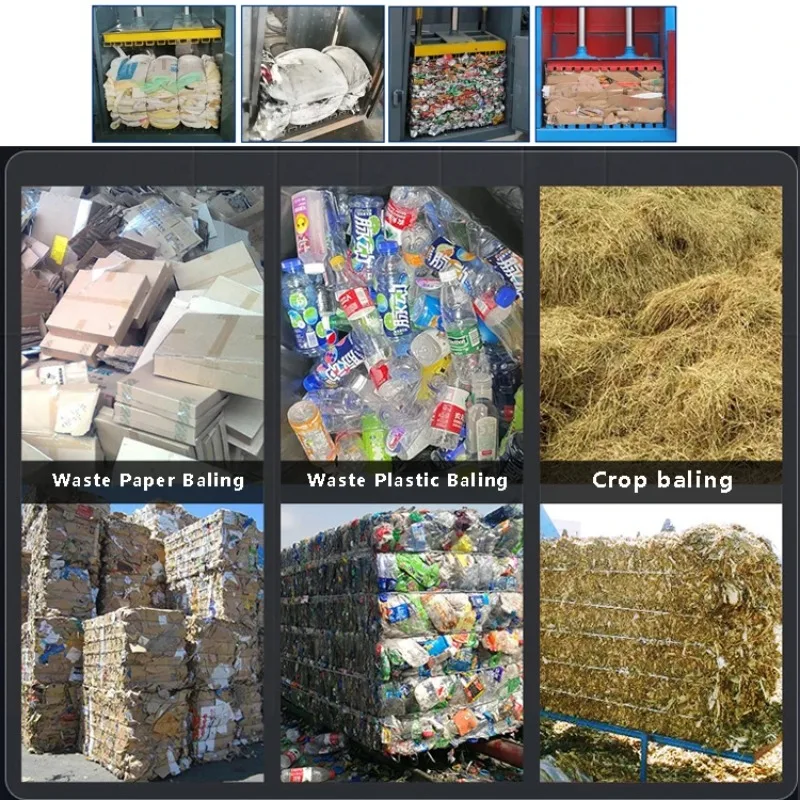 Clothing Cotton & Waste Paper  Baler - Small  Baling  Pres s Machine  for  Waste  Management  Small-Scale  Recycling  Operations