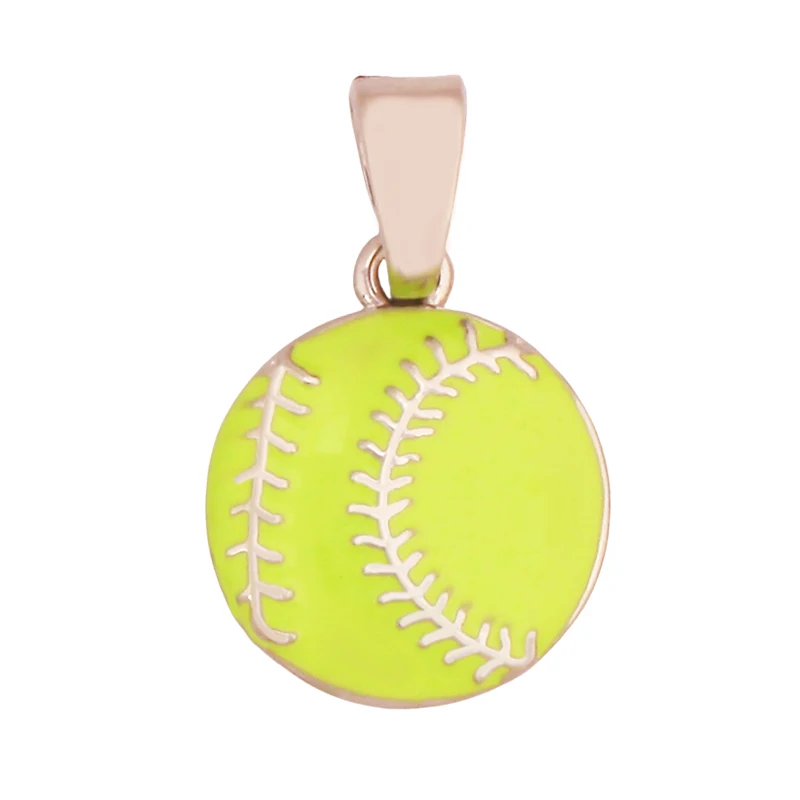 Trendiges Sportshirt, Baseball, Fußball, Rugby, Tennisschläger, Charm-Anhänger, 18 Karat vergoldet, DIY-Halskette, Schmuckzubehör, K94 – Detail 7