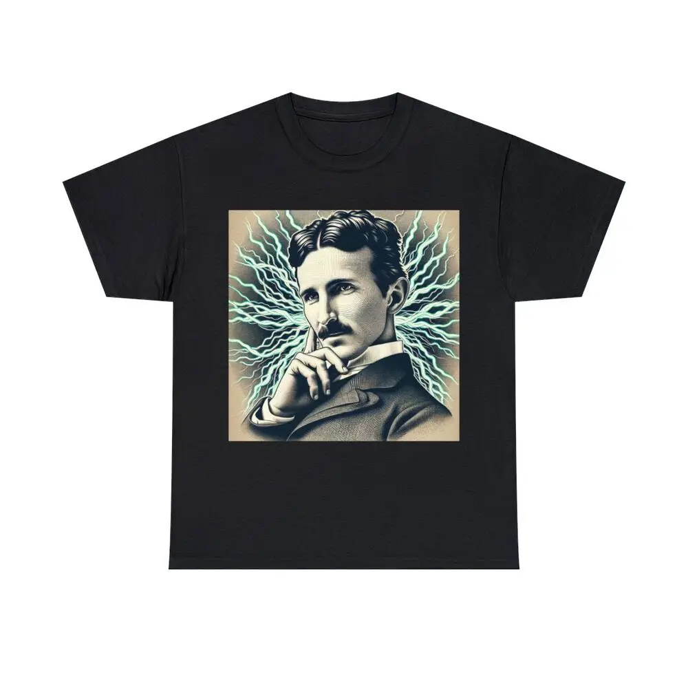 Retro Style Nikola Tesla Inventor Science Tee Unisex T-shirts For Man Woman Short Summer Tees Fashion Couple's Cloths