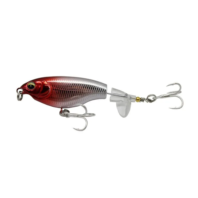 

5PCS Fake Baits Floating Tractors Pencil Propellers Freshwater Fishing Warble Bass Blackfish Lure With BKK Reinforcing Hook