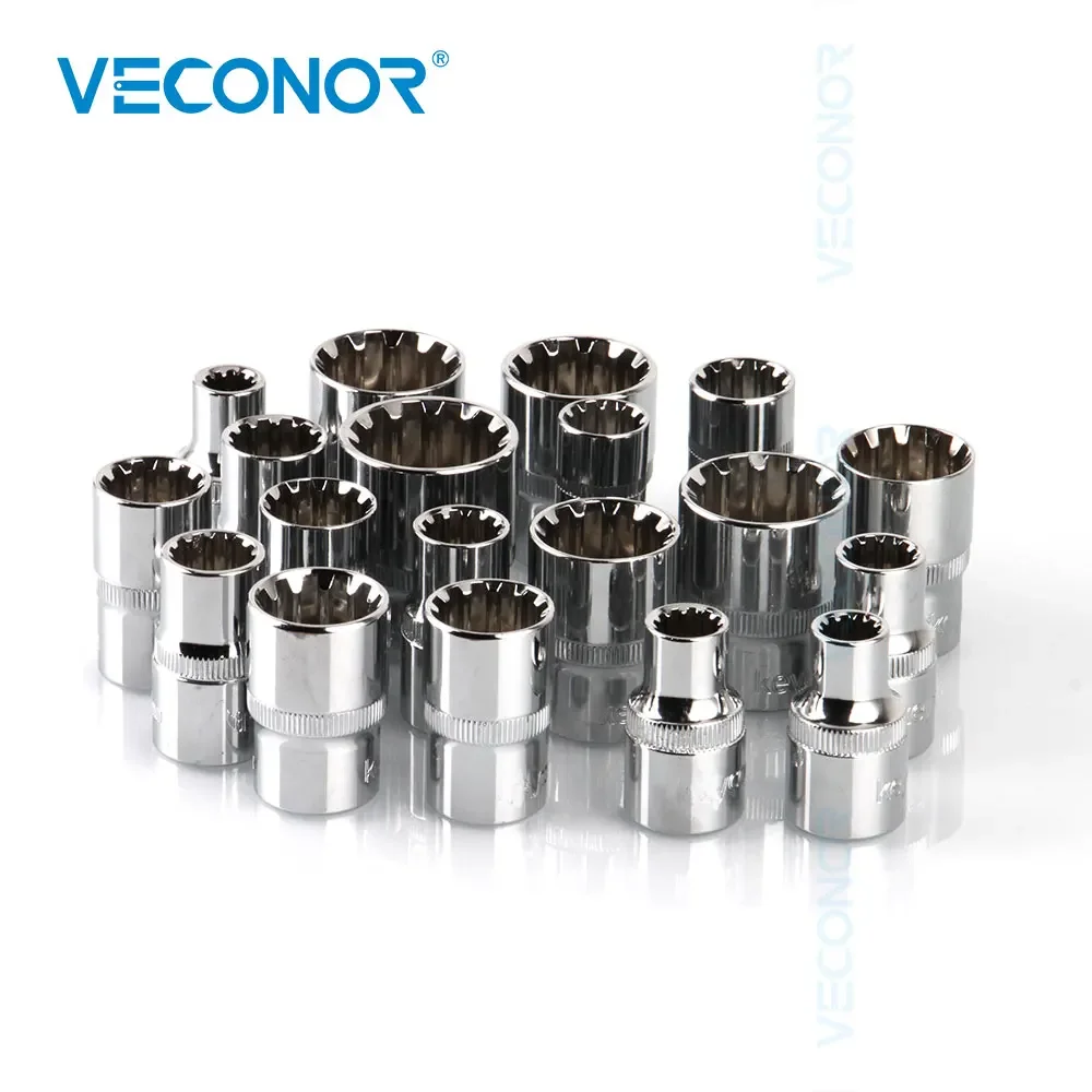 Klucz nasadowy z napędem kwadratowym 3/8" Klucz nasadowy z grzechotką Akcesoria do elektronarzędzi CRV 6 do 24 mm