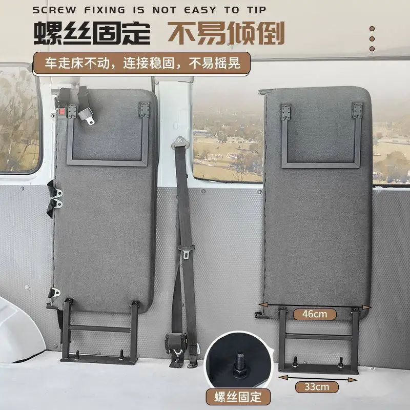 Roll over side hanging function folding seat ultra-thin pull seat double lying flat lunch break seat saves space