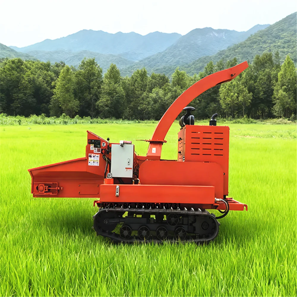

Cronus 122HP Mobile Wood Crusher Chipper 5-10 TPH Garden Waste Branch Tree Shredder Machine Easy to Operate