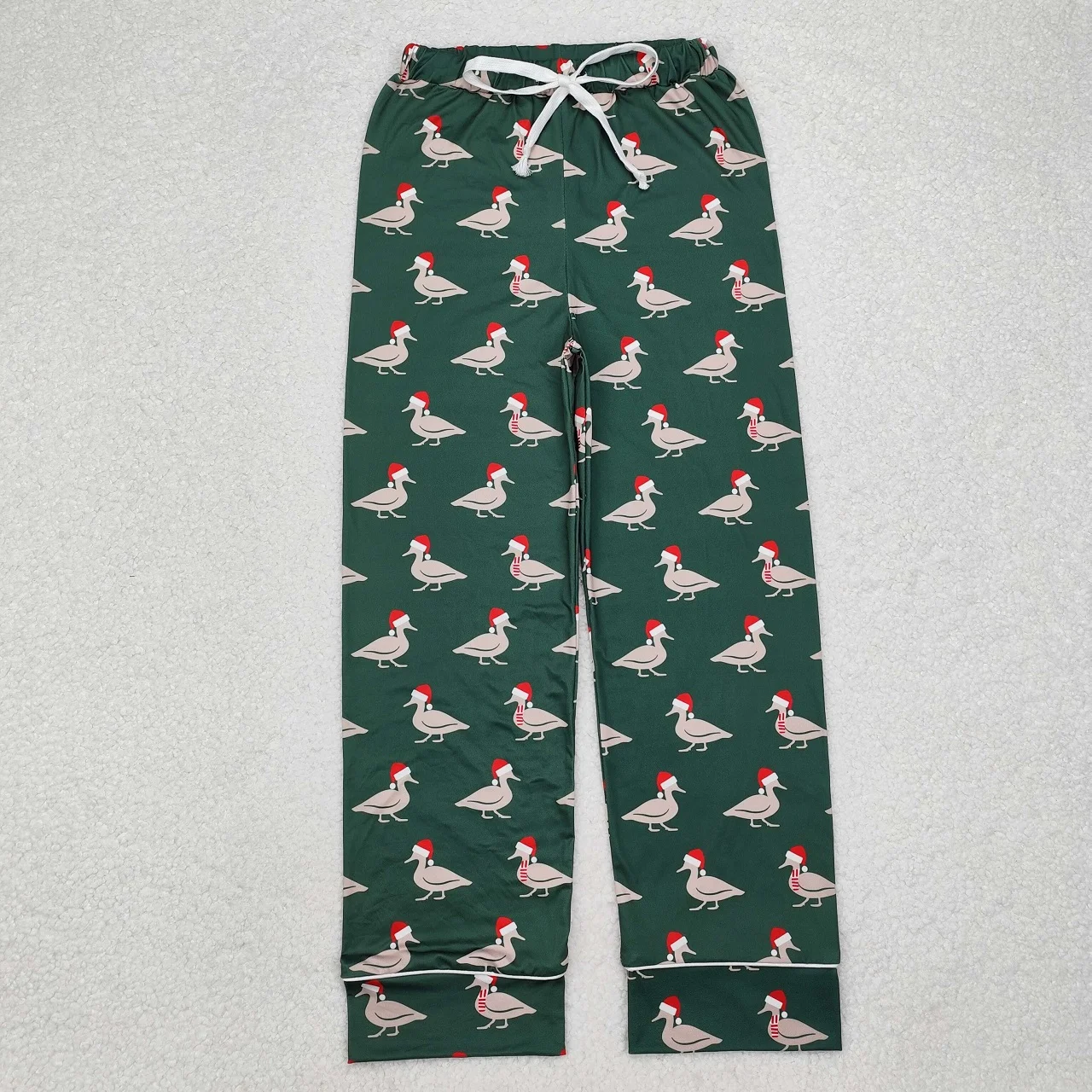 Wholesale Trousers Pajamas Christmas Duck Pants Adjustable Comfortable Adult Green Trousers Clothing